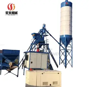 Heavy-Duty 35m3/Hr Concrete Batching Plant With 100t Cement Silo