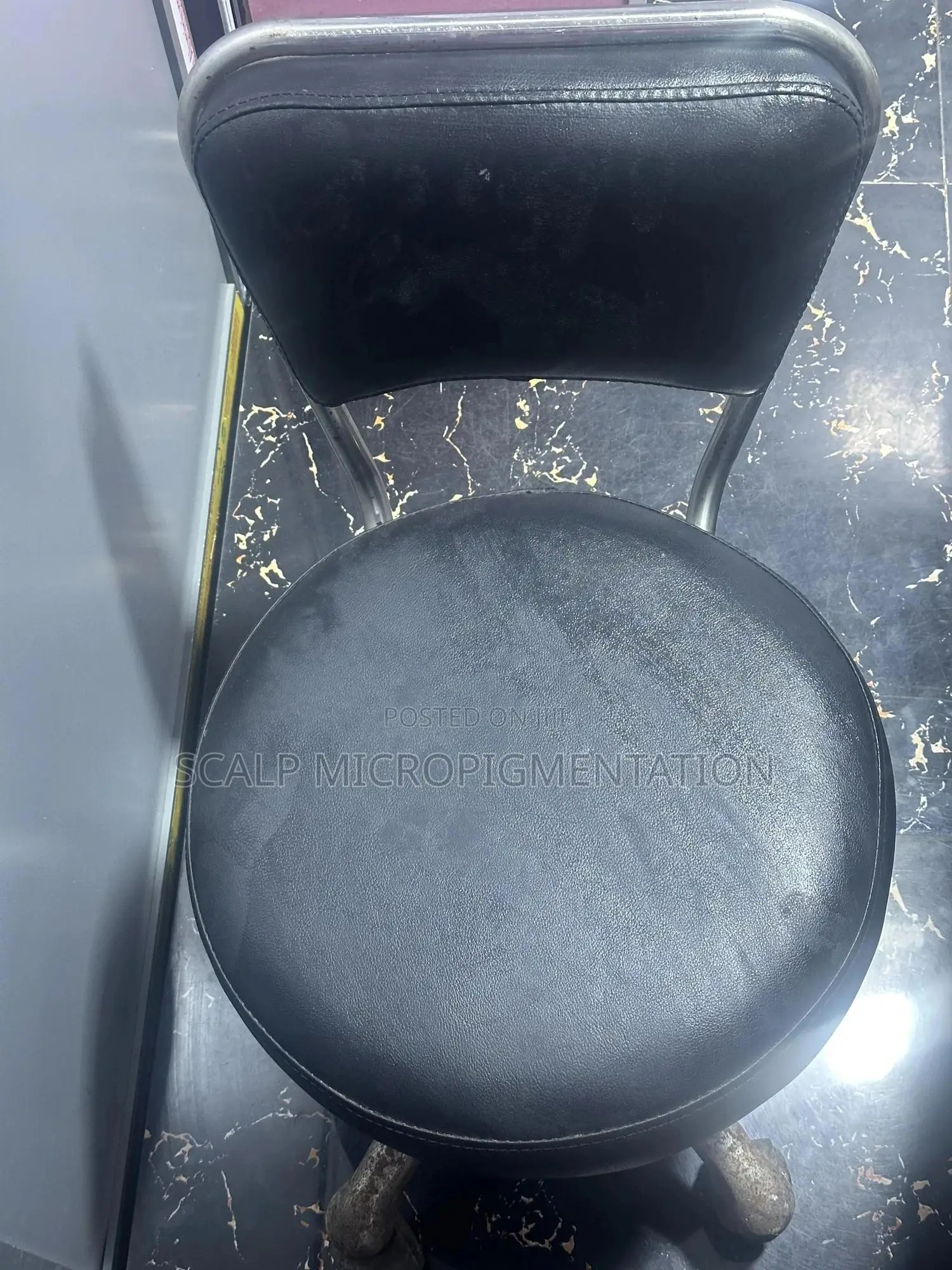 Rolling Stool With Backrest