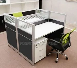Premium 4-Seater Office Workstation Cubicle With Partitions