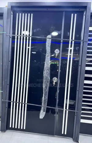 Modern Turkish Luxury Security Door With a High-Gloss Black Finish