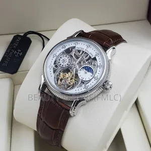 Patel Phillip Skeleton Automatic Leather Watch