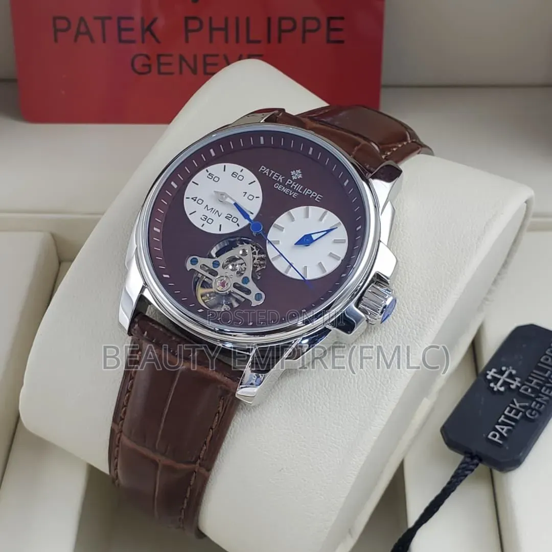Patel Phillip Skeleton Automatic Leather Watch