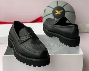 Balenciaga Men's Premium Leather Lug Sole Loafers – Black