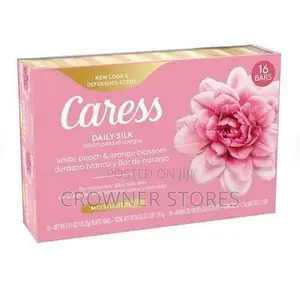 Caress Daily Silk Bar Soap White Peach Orange Blossom 16 in 1 Pack