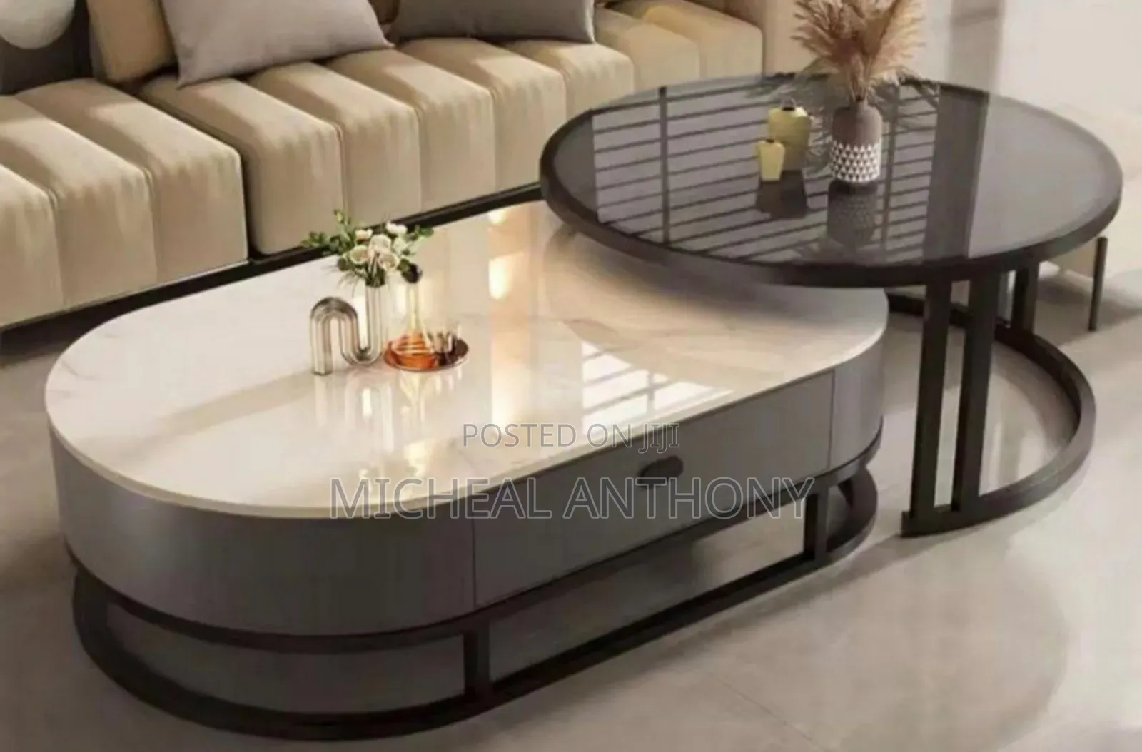 New Design High Quality Center Table One Plus Two With Drawer