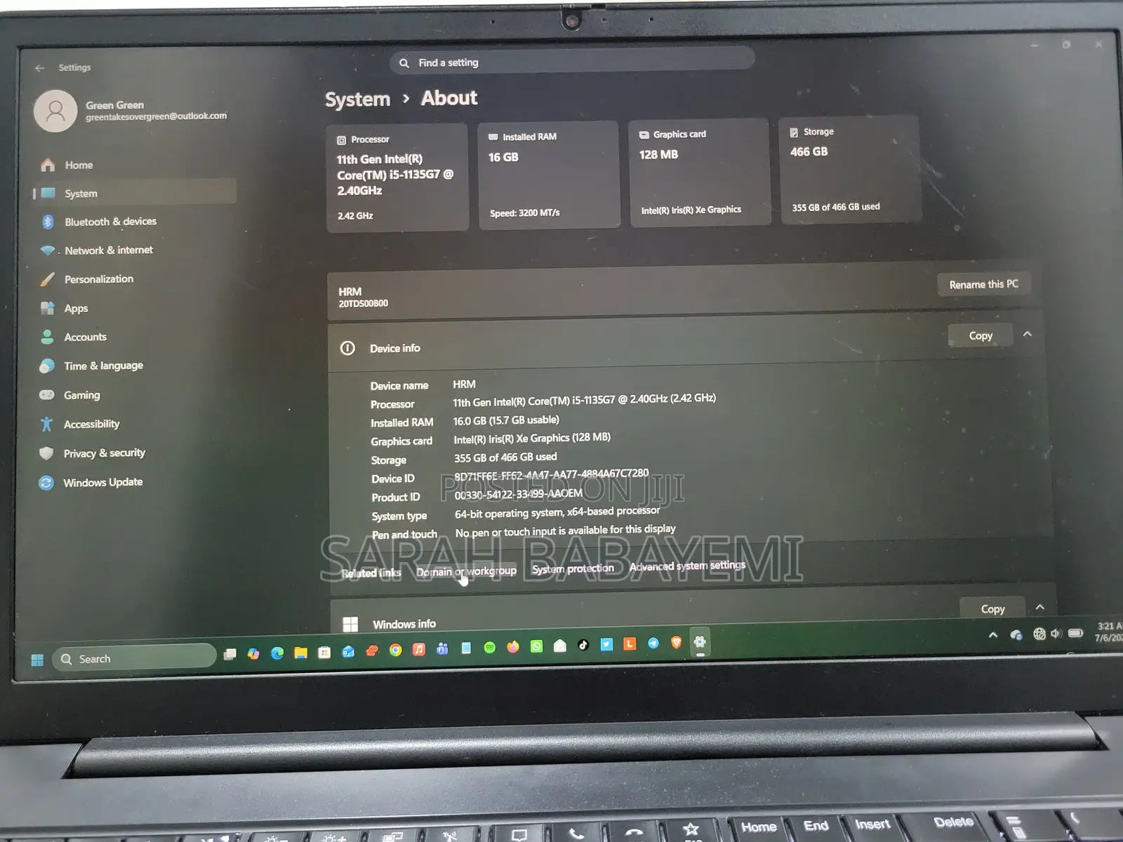 Laptop Lenovo ThinkPad E15 16GB Intel Core i5 SSD 512GB