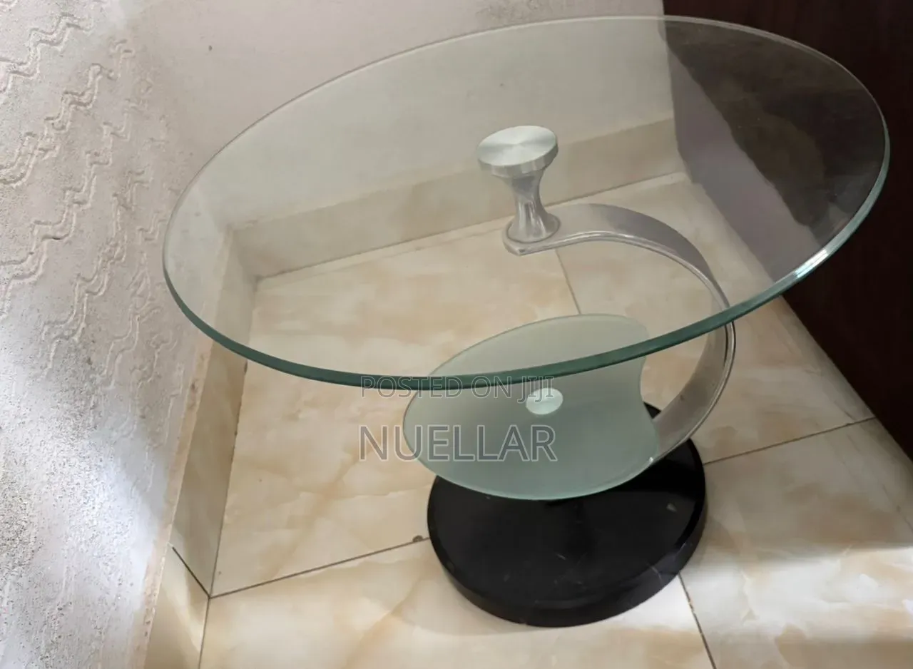 Glass Side Table With Free Flower Pot