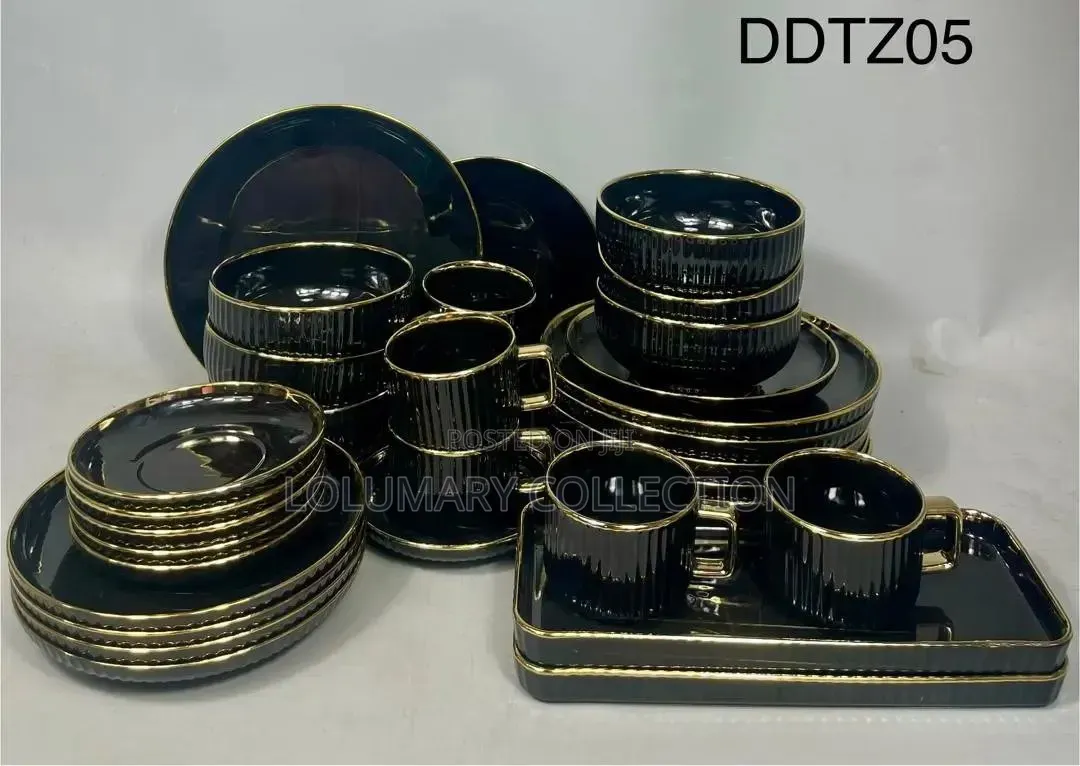 Ddtz05 32pcs Luxury Gold-Rimmed Dinner Set
