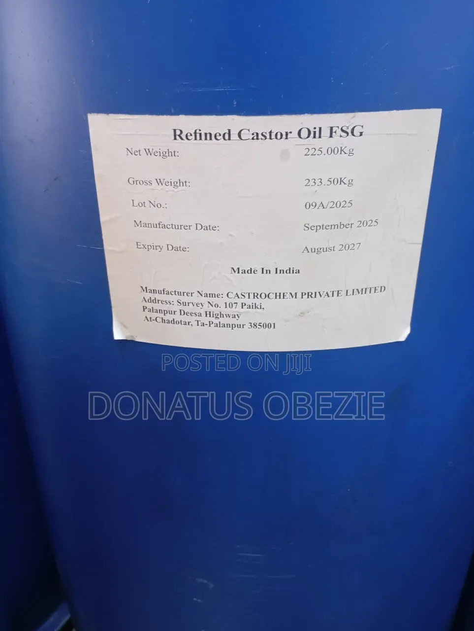 Refined Castor Oil