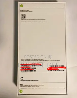 New Apple iPhone 17 Pro Max 1 TB Blue