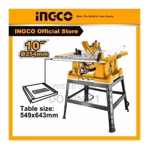 Ingco Heavy Duty Table Saw, Model Ts26005, Featuring a 2600w