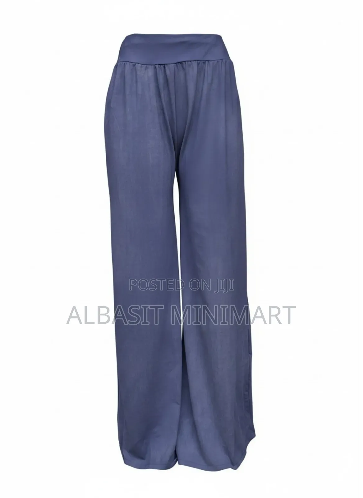 Wide-Leg Stretch Trousers