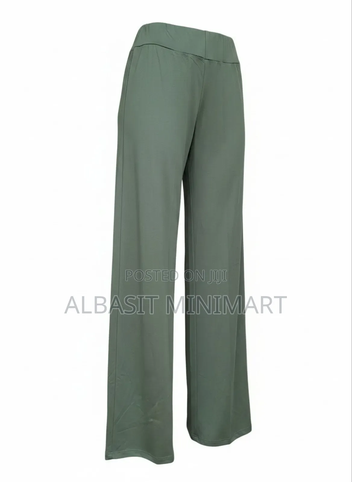Wide-Leg Stretch Trousers