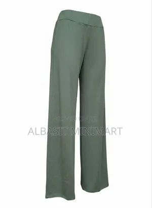 Wide-Leg Stretch Trousers