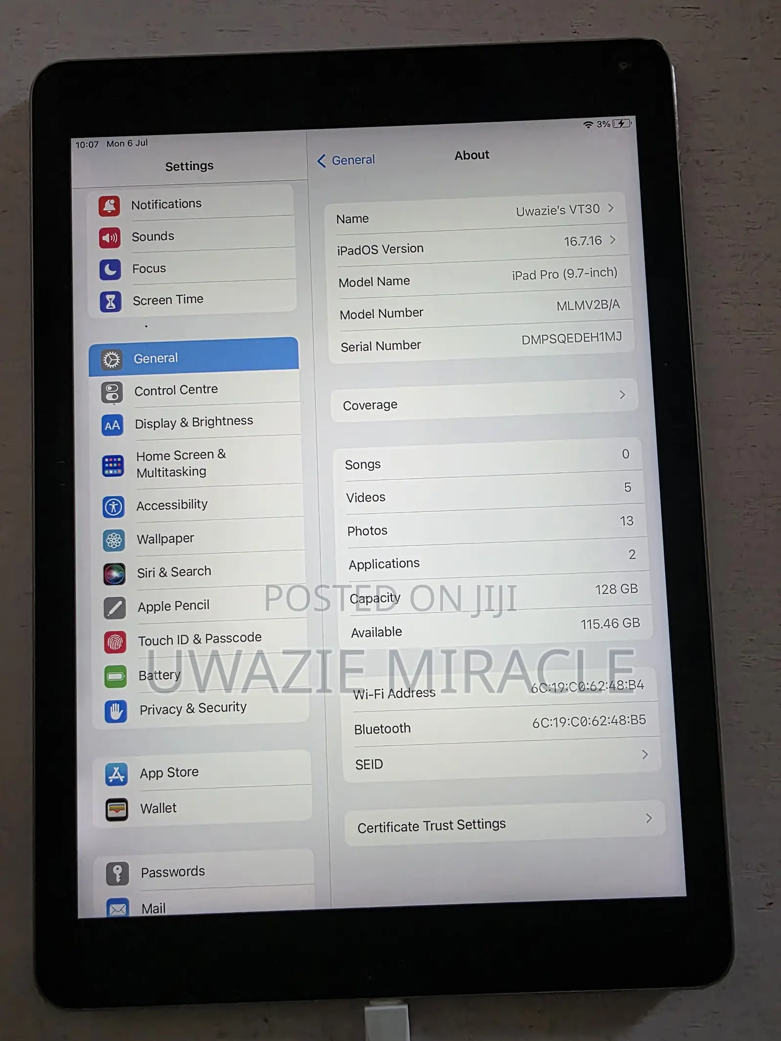 Apple iPad Pro 128 GB Gray