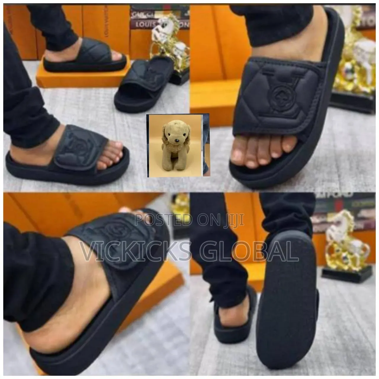 Lv Luxury Designer Comfort Slides