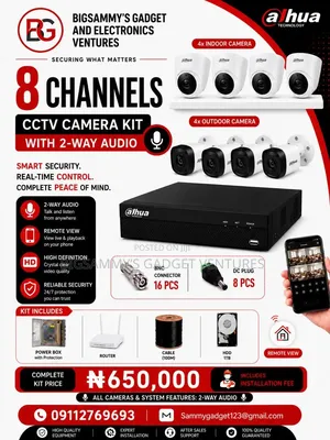 8 Channel Dahua CCTV Kit. Complete Package + Installation
