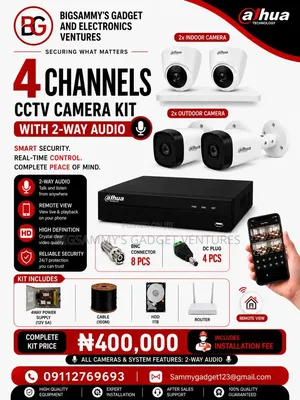 Dahua 4 Channel Complete Combo With Installation