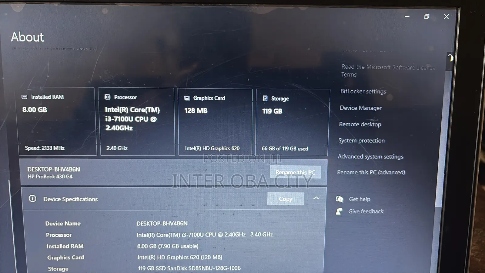 Laptop HP ProBook 430 G4 8GB Intel Core i3 SSD 128GB