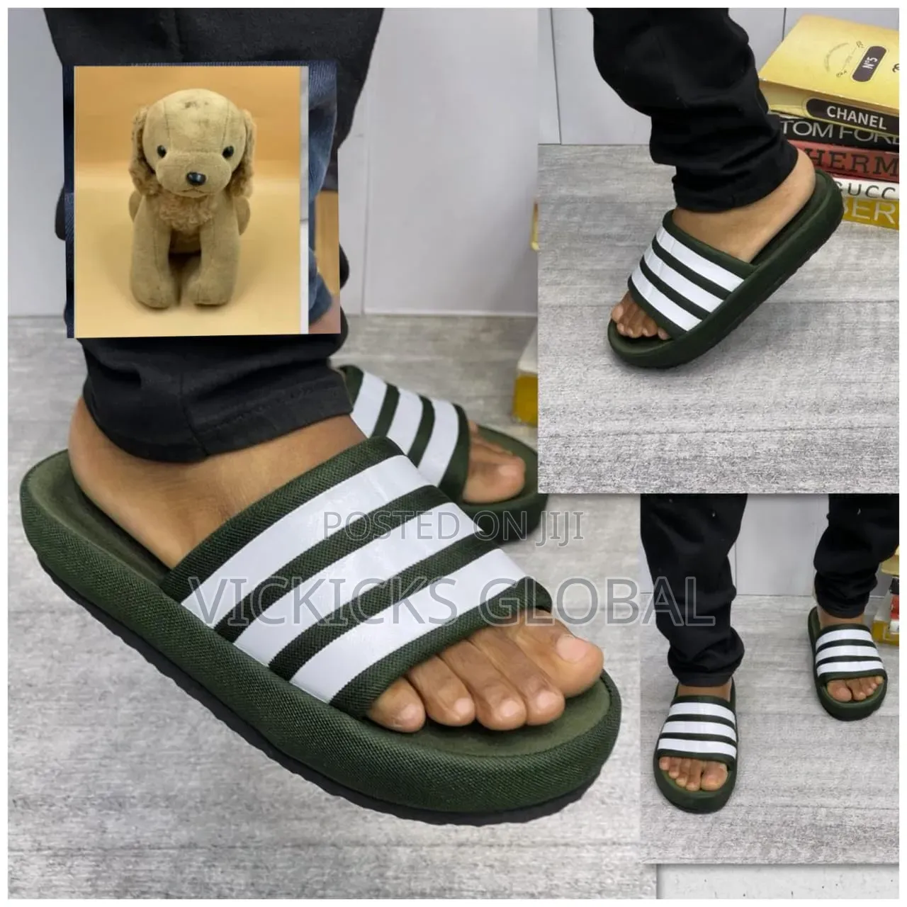 Classic Triple Stripe Comfort Slides