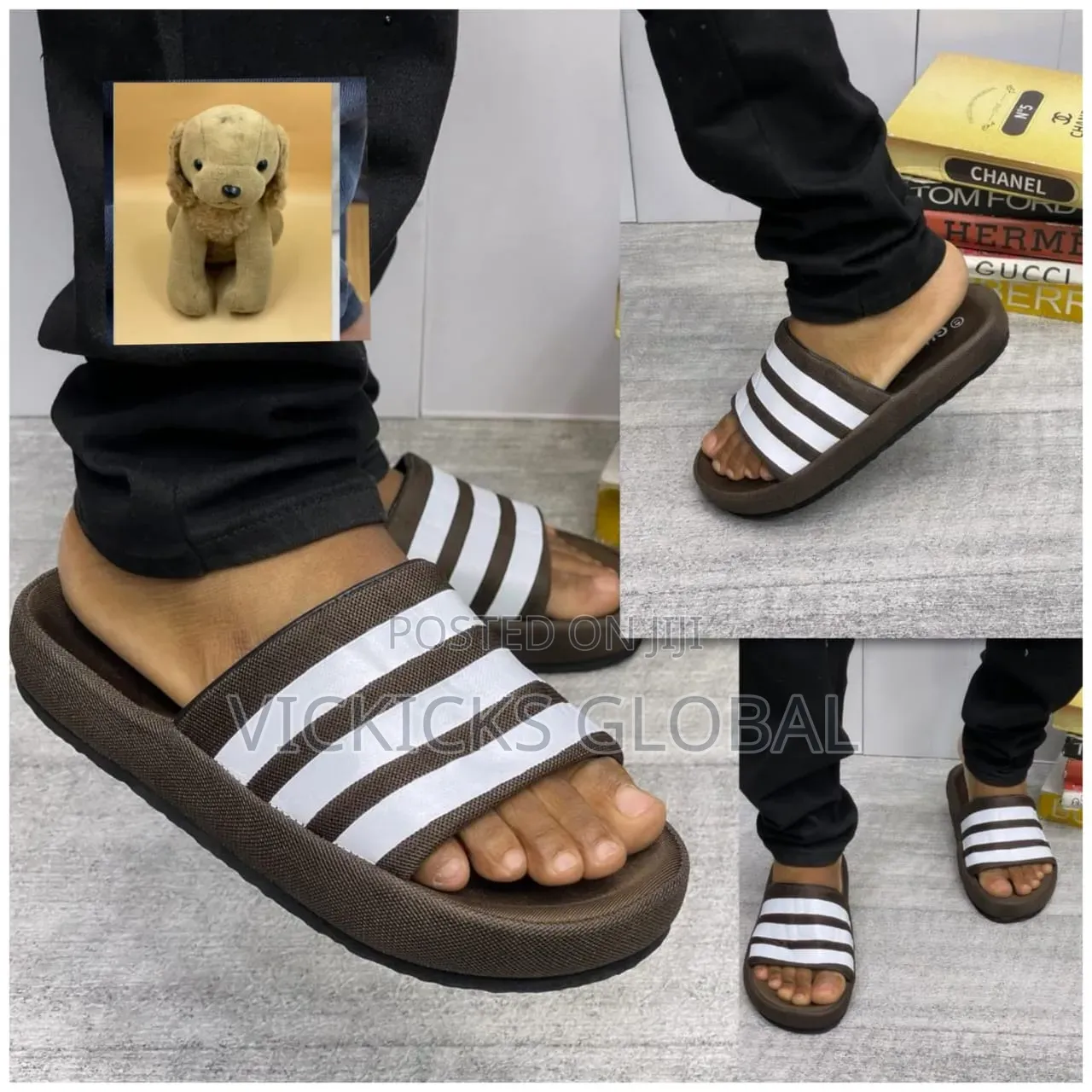 Classic Triple Stripe Comfort Slides