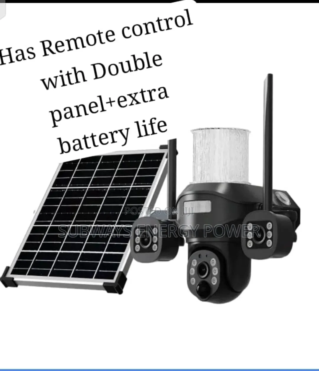 Essecloud Solar CCTV Camera Triple Lense