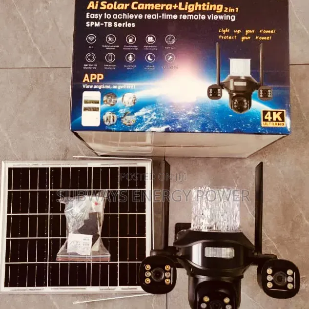 Essecloud Solar CCTV Camera Triple Lense