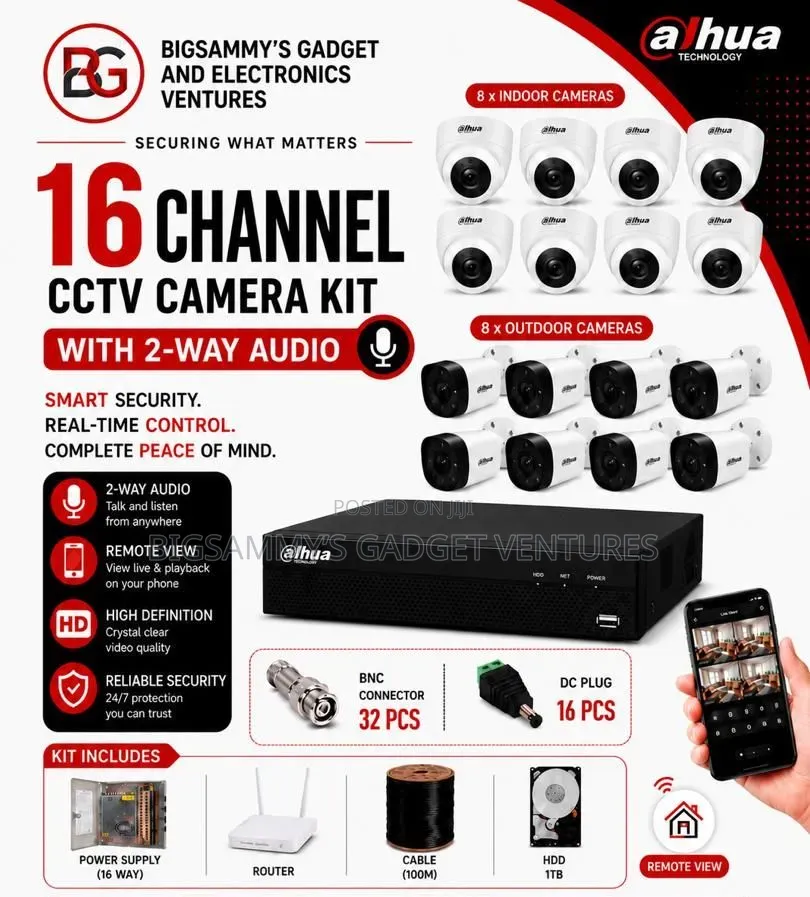 Complete Dahua 16 Channel Cctv Combo With Installation