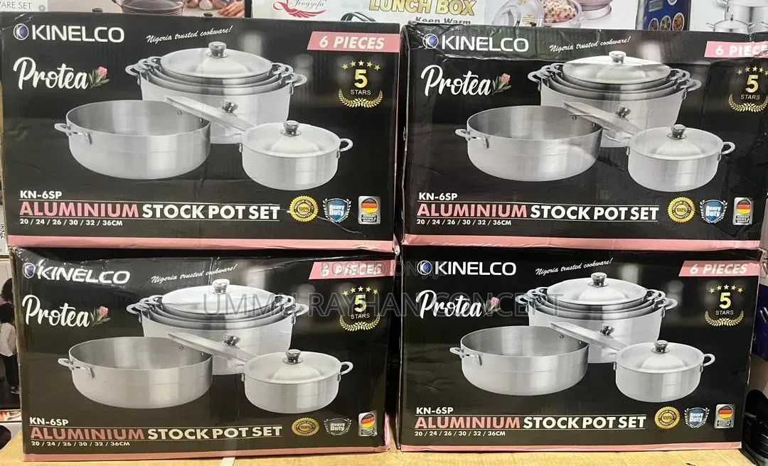 Quality 6pcs Polished Aluminium Pot.