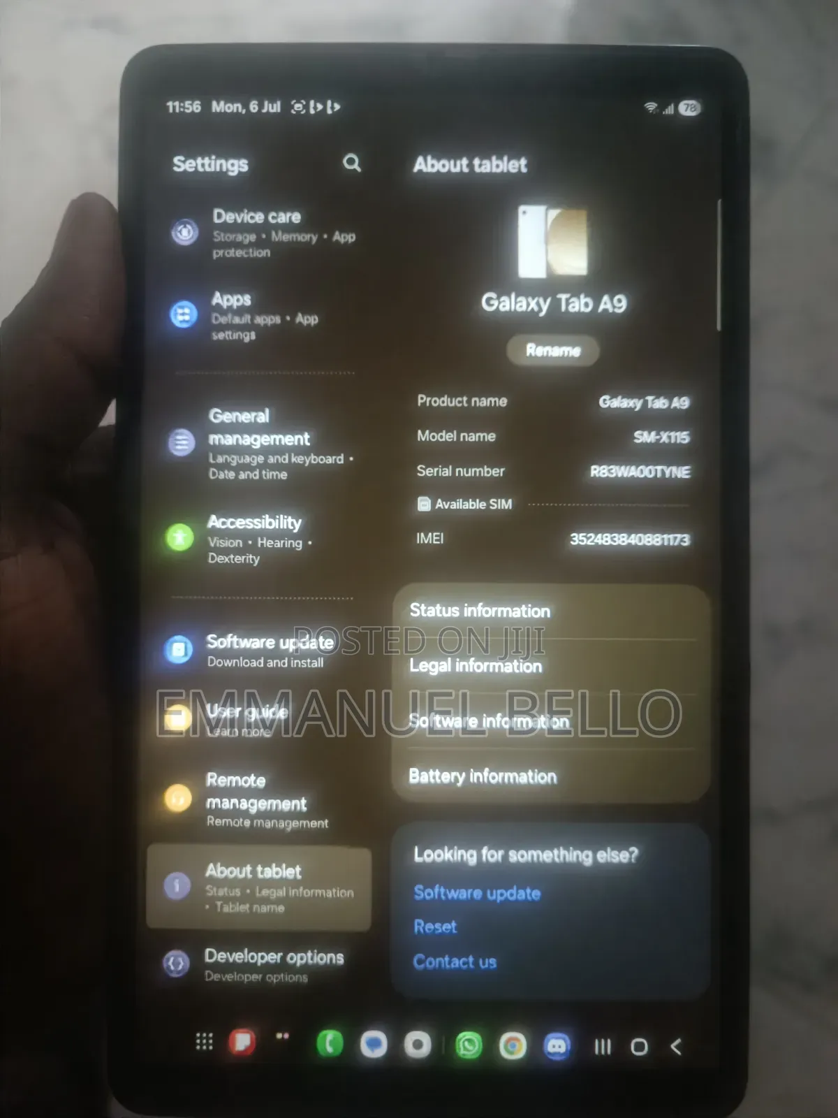 Samsung Galaxy Tab A9 64 GB Silver