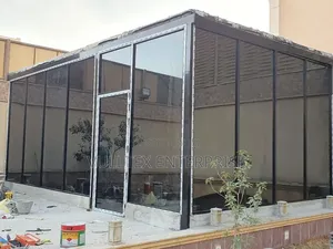 Pergola With Covered Fully With Glass