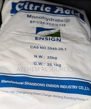Citric Acid Monohydrate (Food Grade) (25kg).