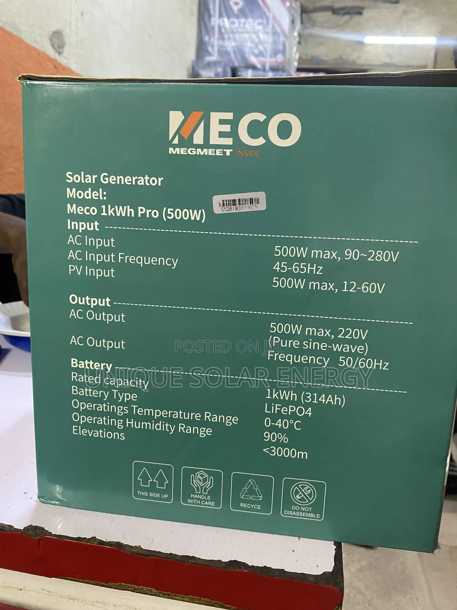 1kwh /500w Meco Solar Generator