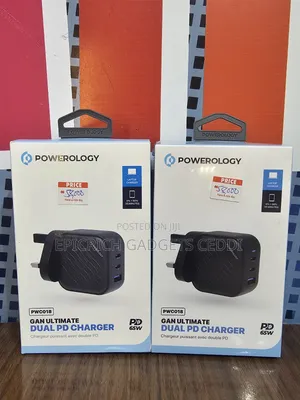 Powerology 65w Gan Dual Pd Charger for Laptop Other Devices