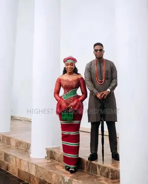 Maroon Green Traditional Wedding Couple Set