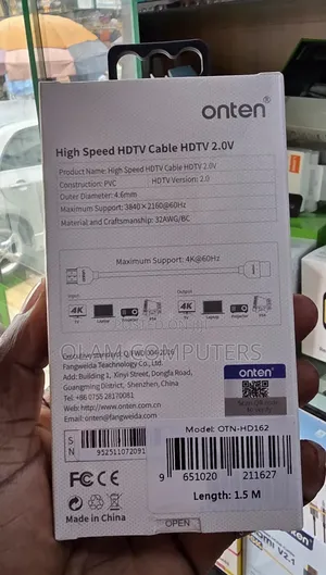 Onten 1.5m HDTV 2.0 Cable