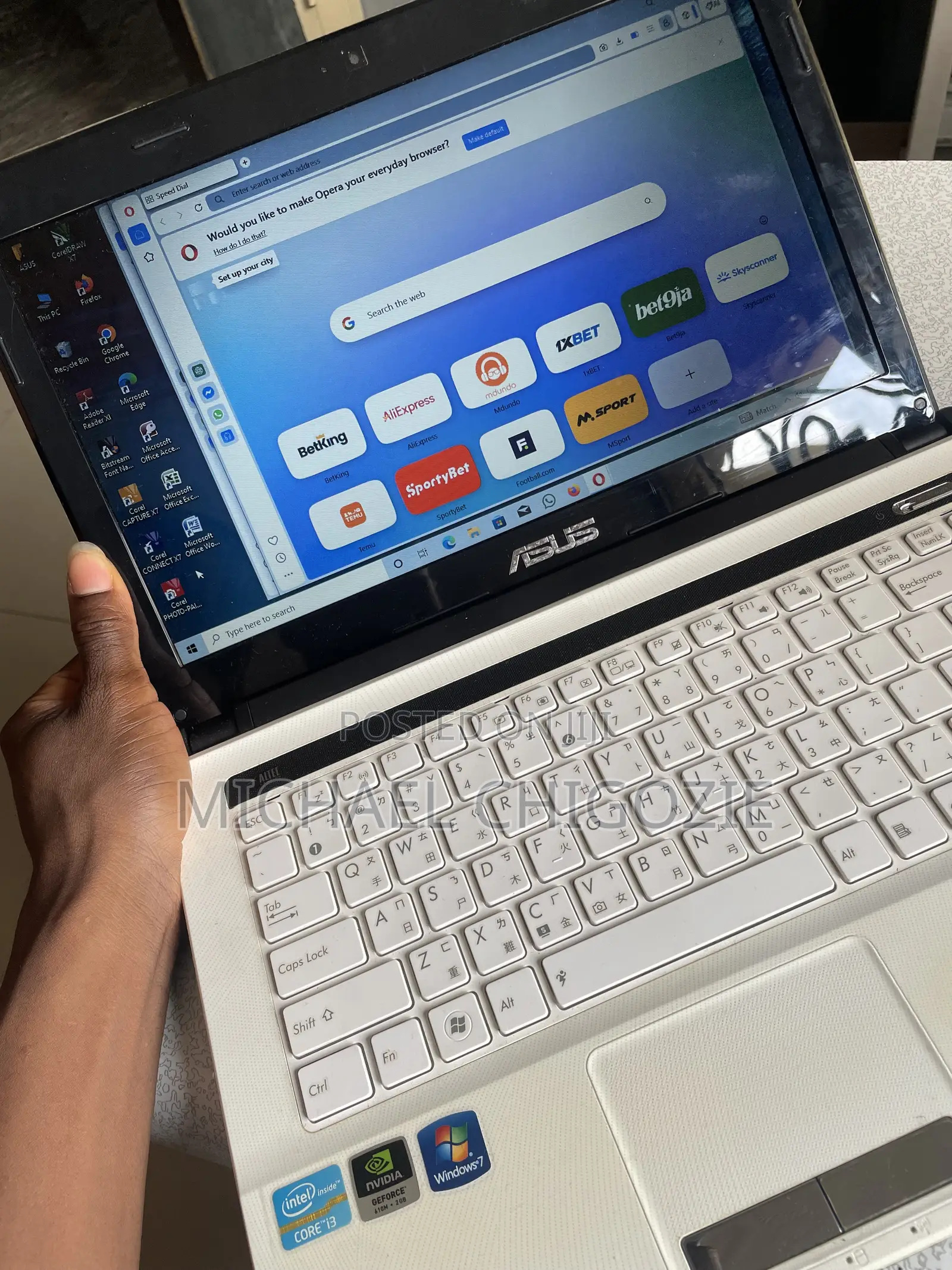 Laptop Asus K43SD 8GB Intel Core i3 HDD 500GB