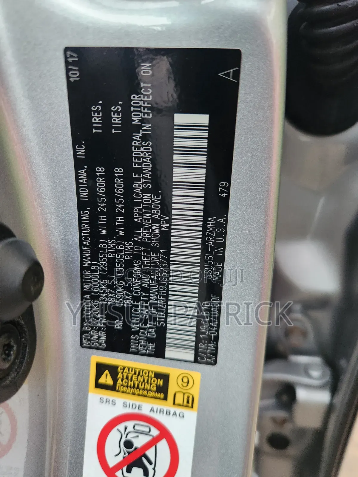 Toyota Highlander 2018 Silver