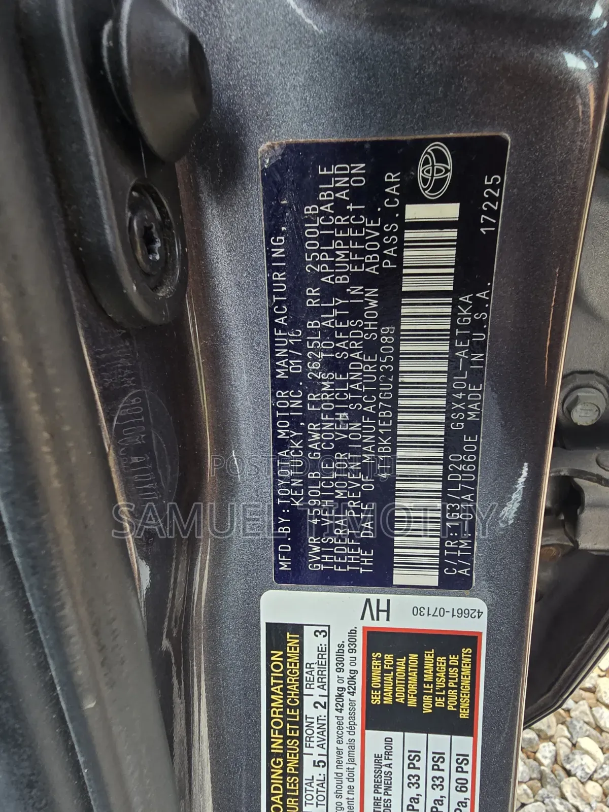 Toyota Avalon 2016 Gray