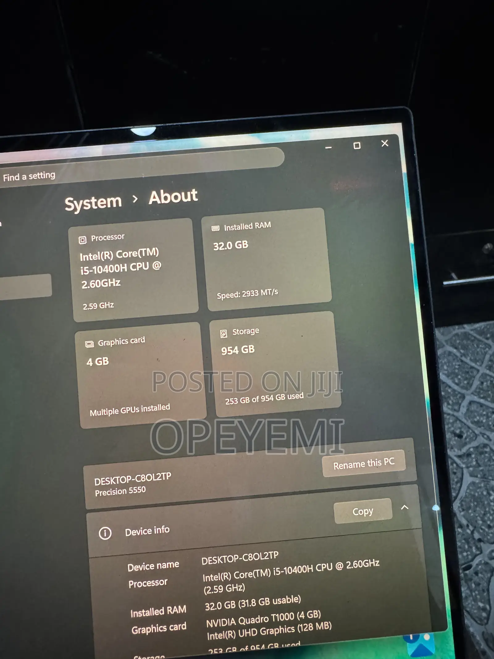 Laptop Dell Precision 5550 32GB Intel Core i5 SSD 1T