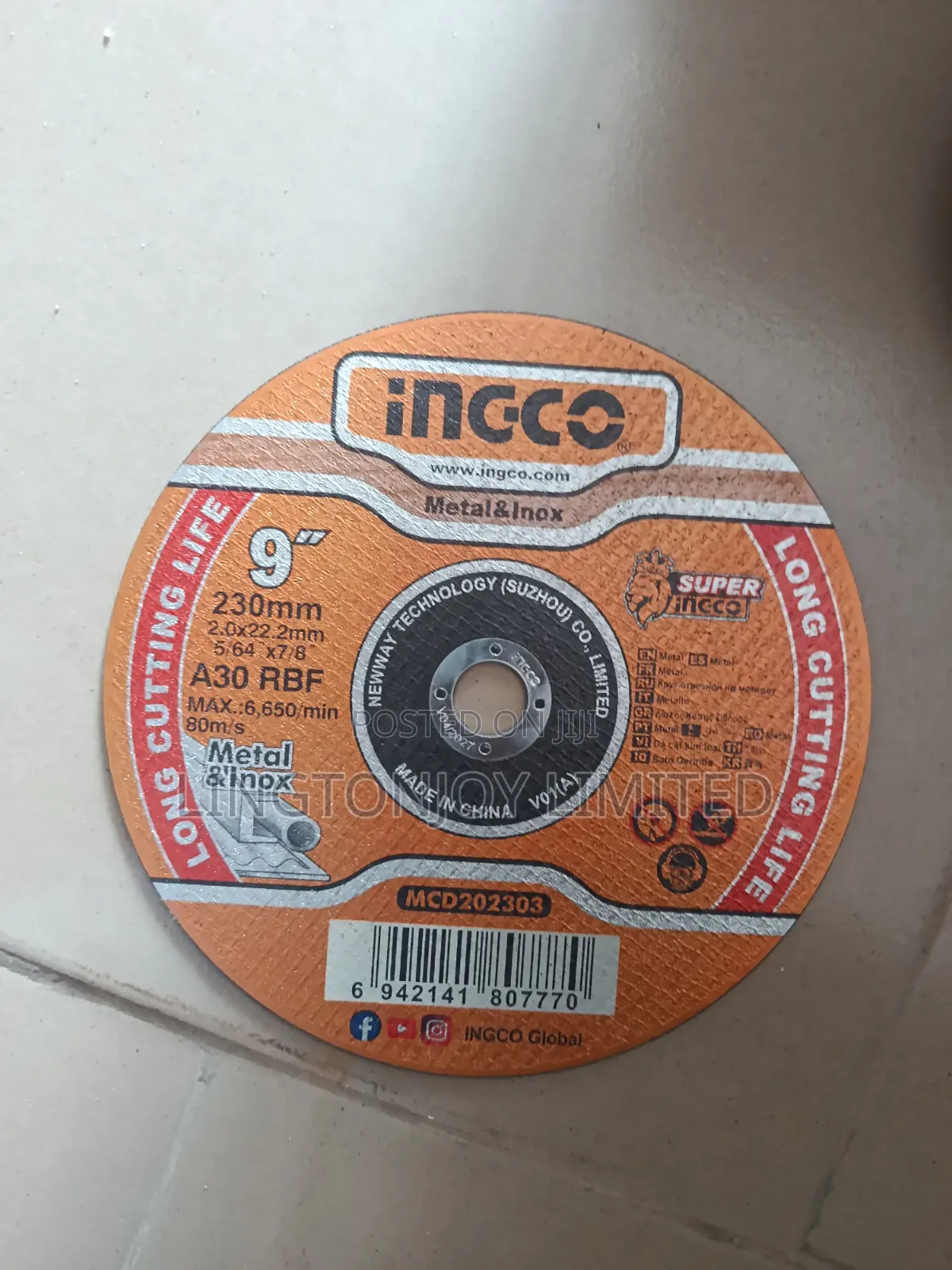 Ingco Metal Cutting Disc 9"