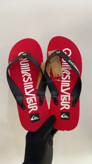 Brand New Quiksilver Molokai Flip-Flops – Red/Black Men's Sandals