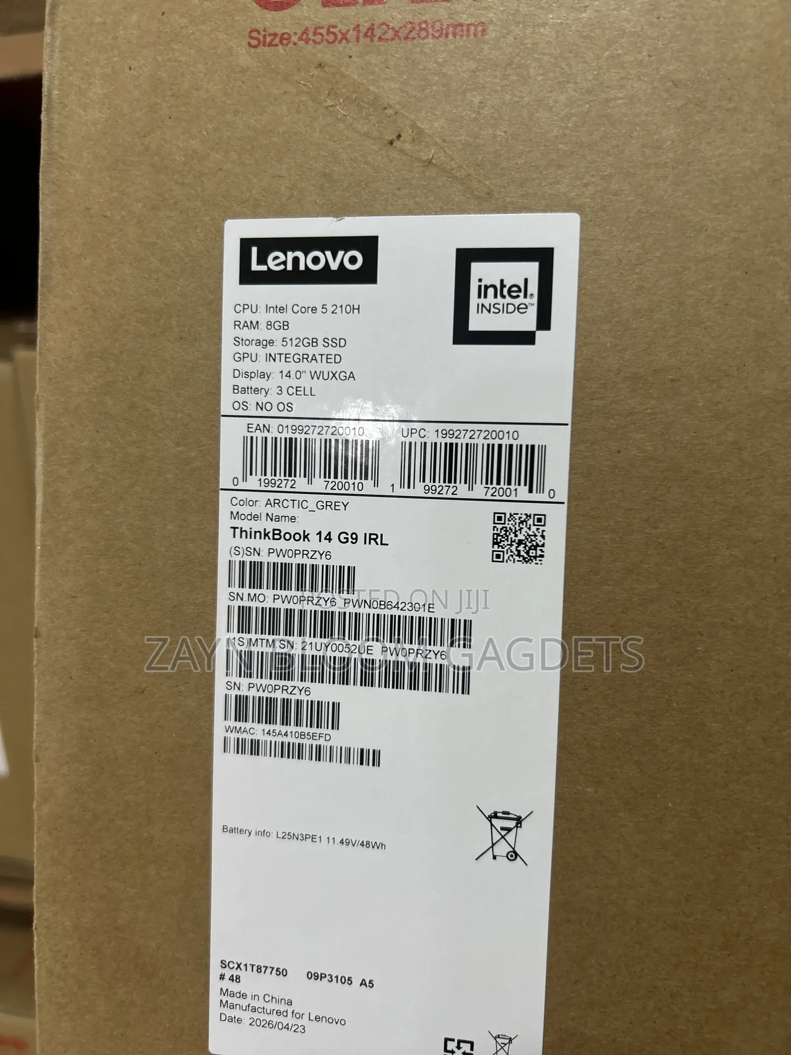 New Laptop Lenovo Thinkbook 14 8GB Intel Core 5 SSD 512GB