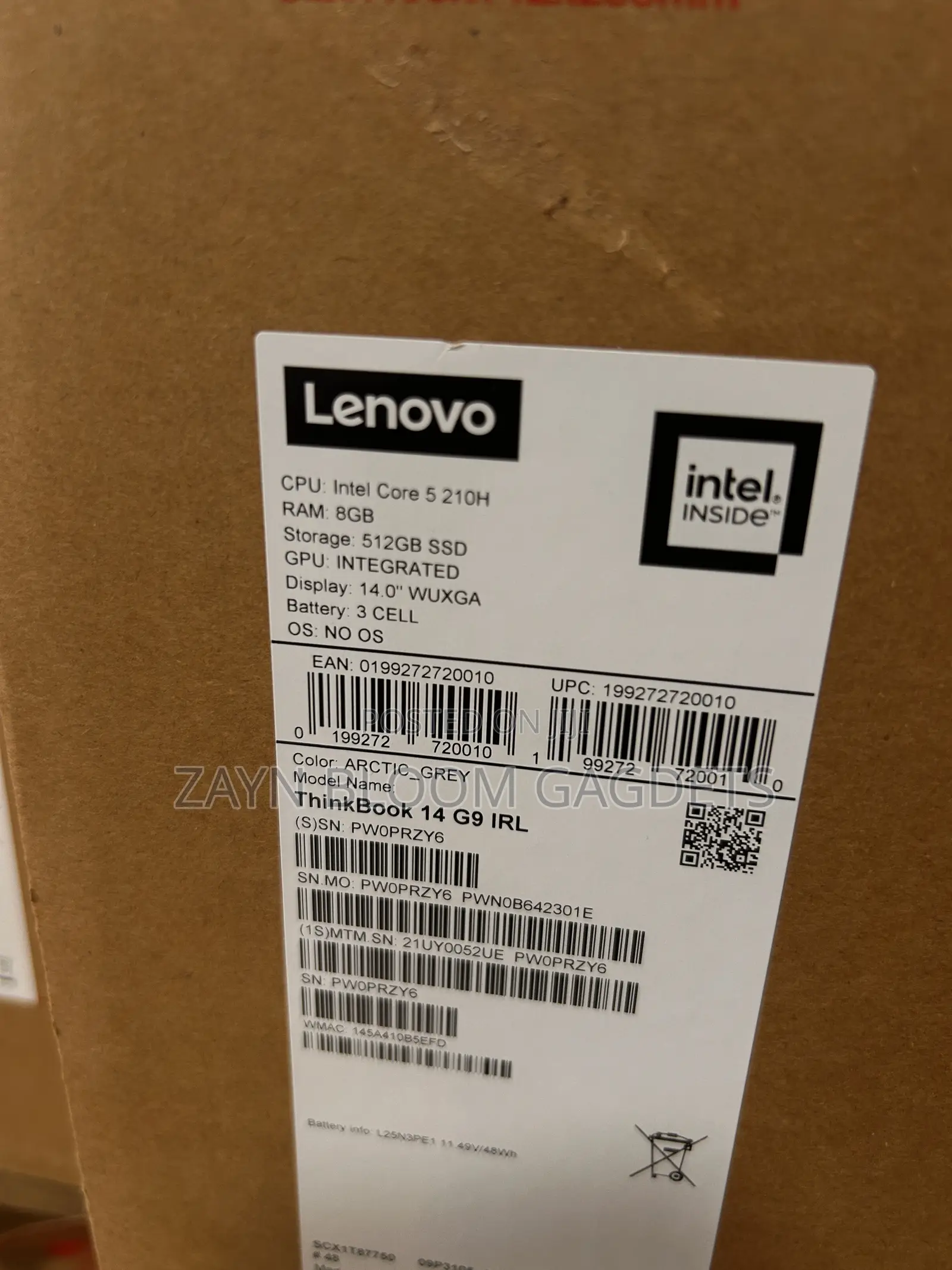 New Laptop Lenovo Thinkbook 14 8GB Intel Core 5 SSD 512GB