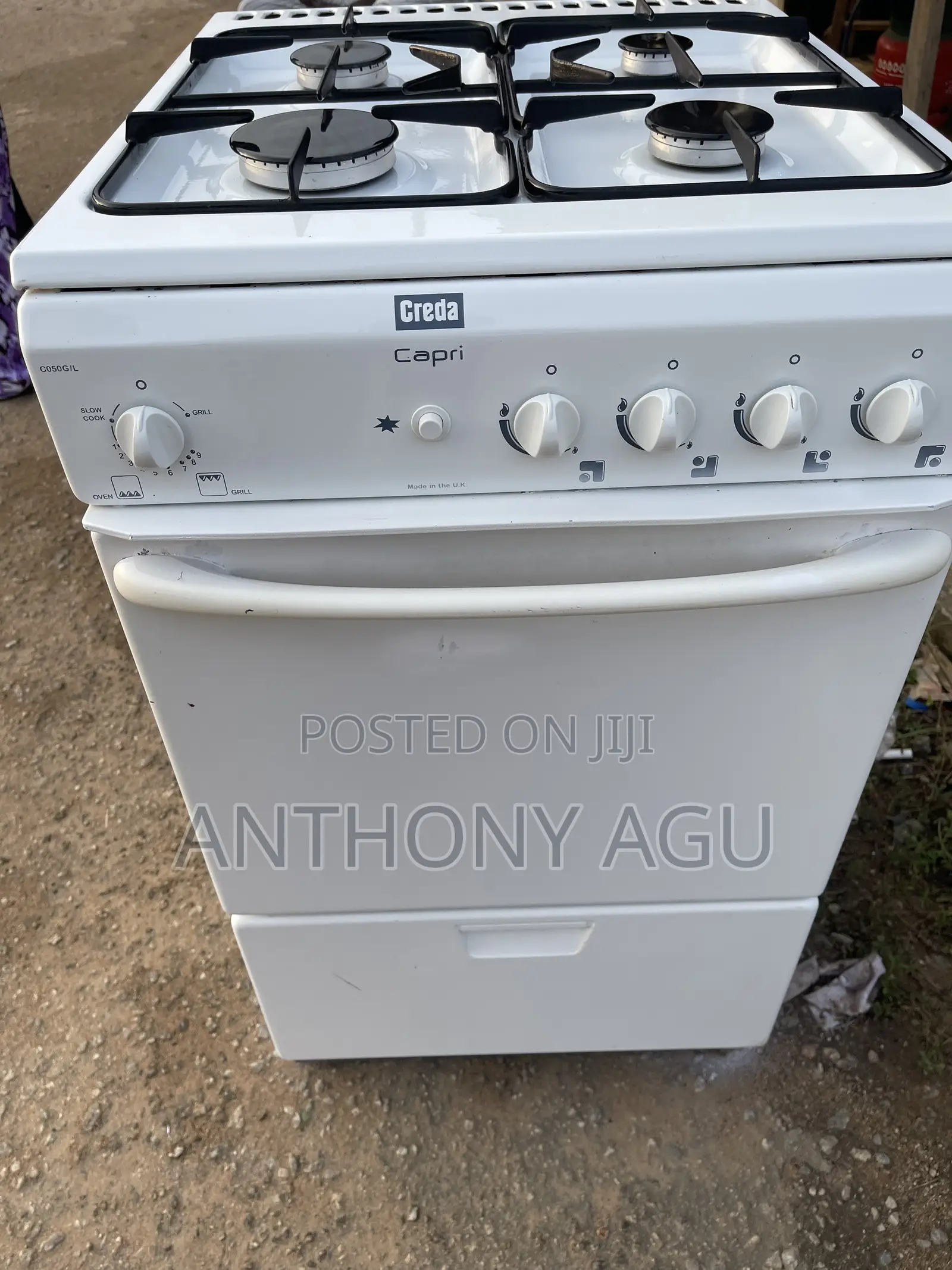 4 Burner Standing Gas Cooker