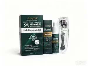 Ulthimo 5% Minoxidil Topical Solution Regrowth Kit Darma Roller