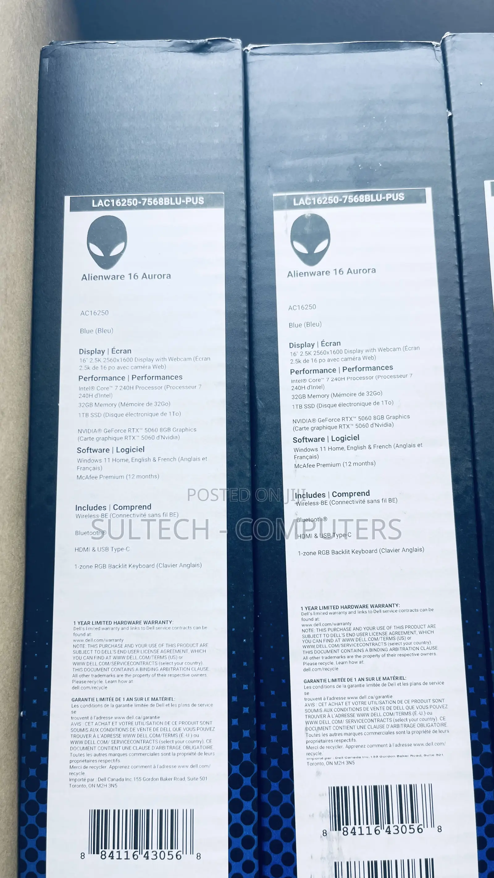 New Laptop Alienware 16 Aurora 32GB Intel Core 7 SSD 1T