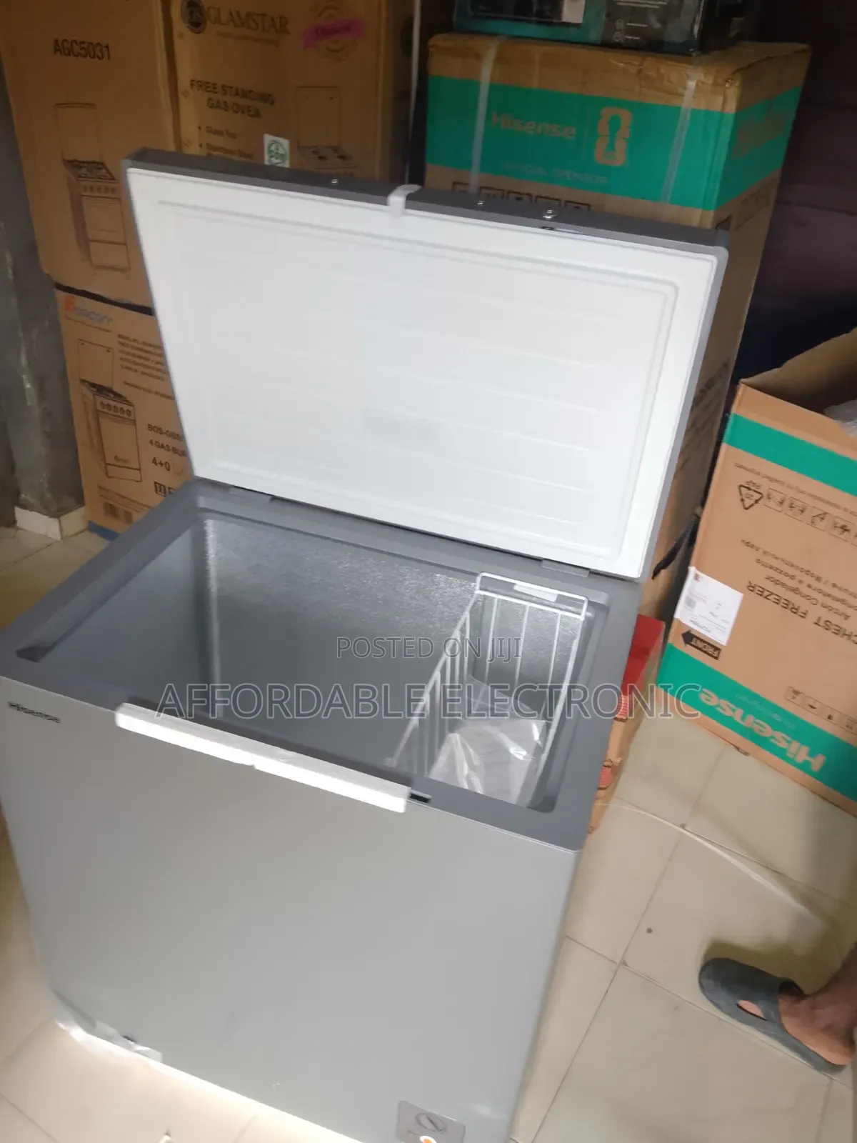 Grey Color Hisense Compact 198l Chest Freezer
