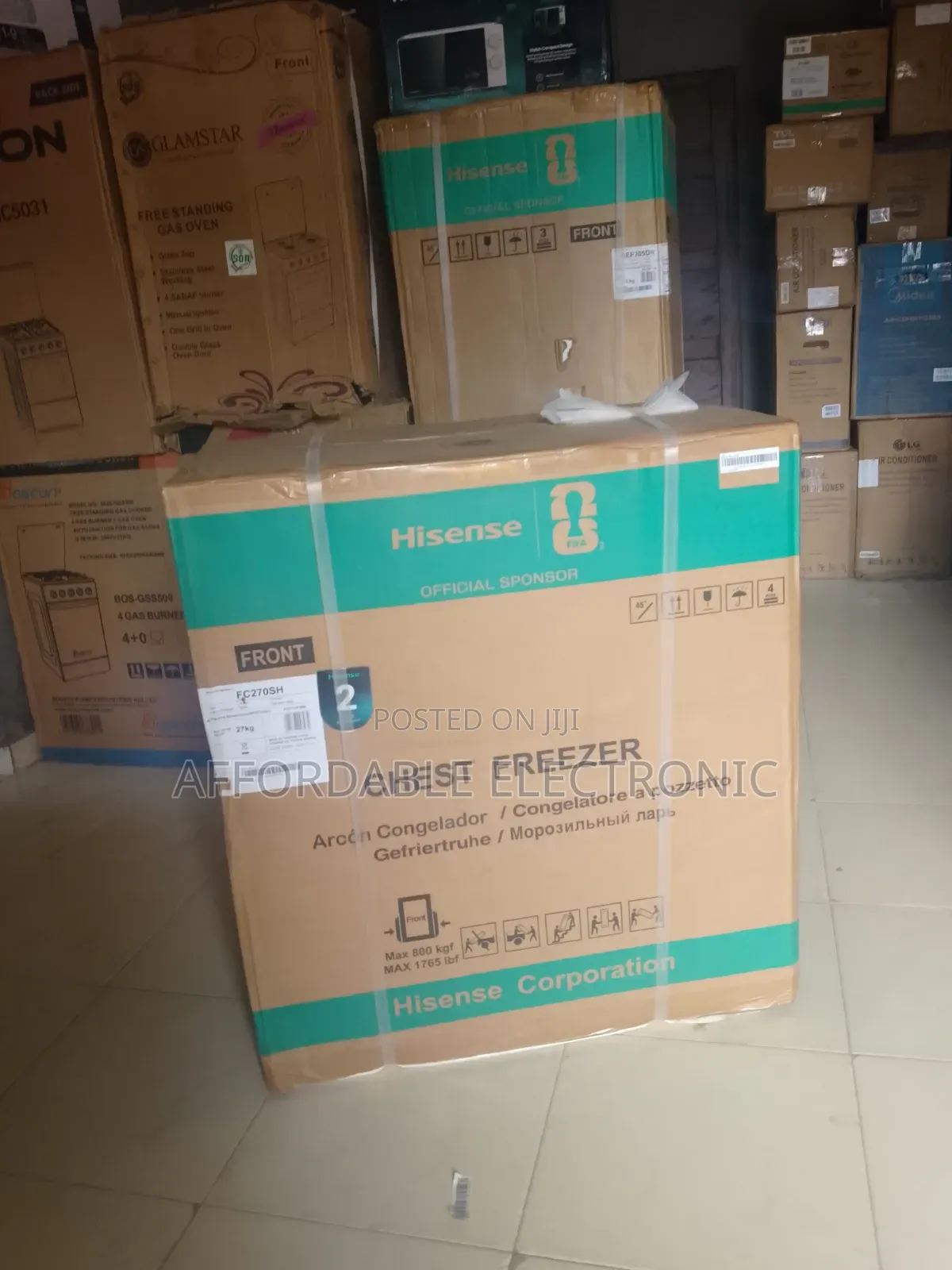 Grey Color Hisense Compact 198l Chest Freezer