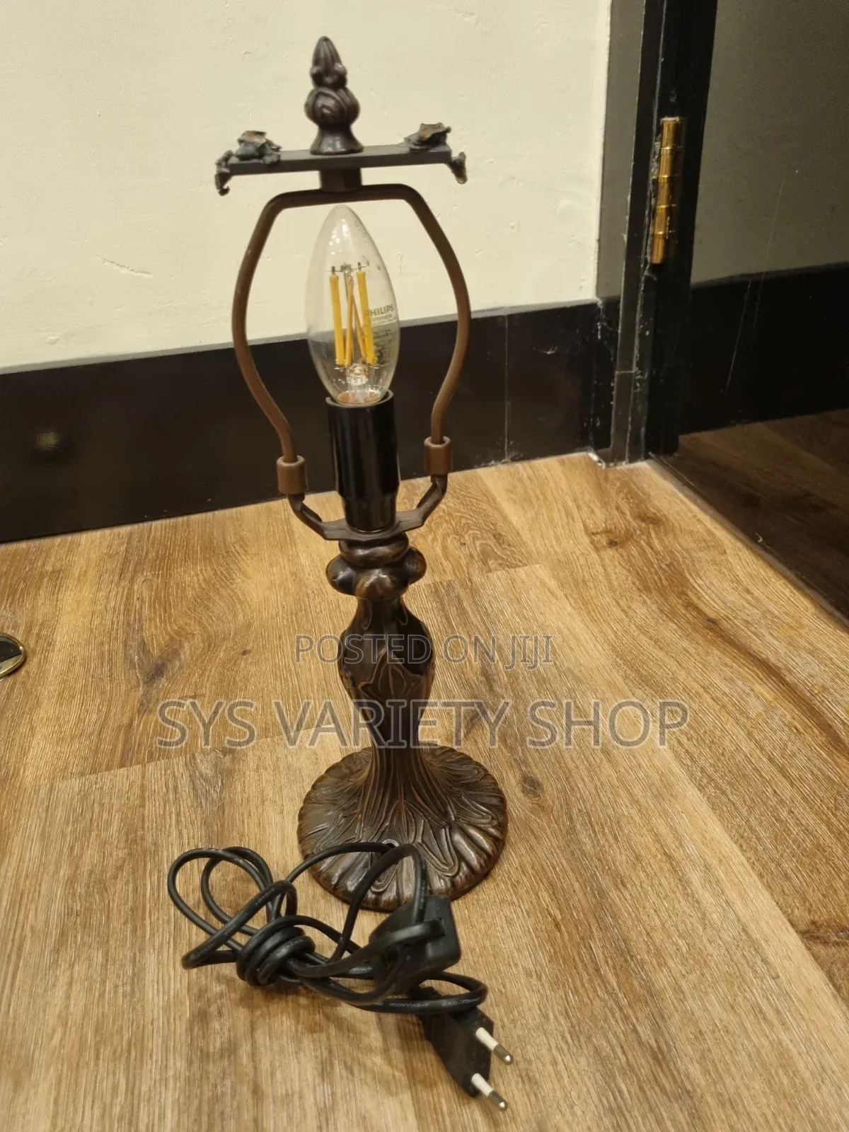 Antique Ornate Lamps With Electric Bulb